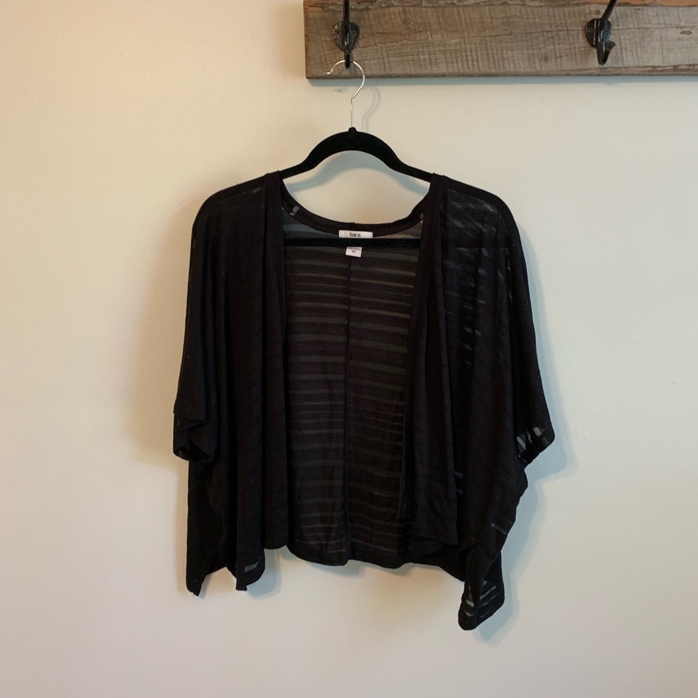 Sheer loose fitting black cardigan